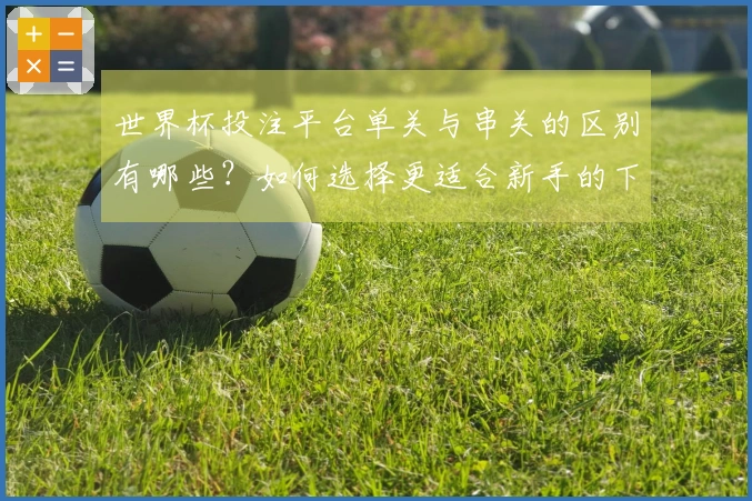 世界杯投注平台单关与串关的区别有哪些?如何选择更适合新手的下注方式